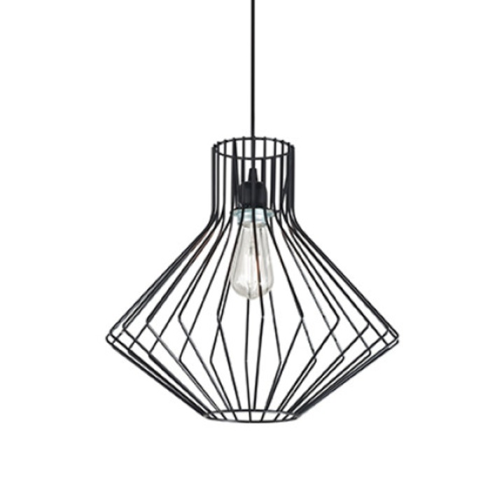 Висящ полилей AMPOLLA 167497, Ideal Lux, черен, 1 x 60W E27