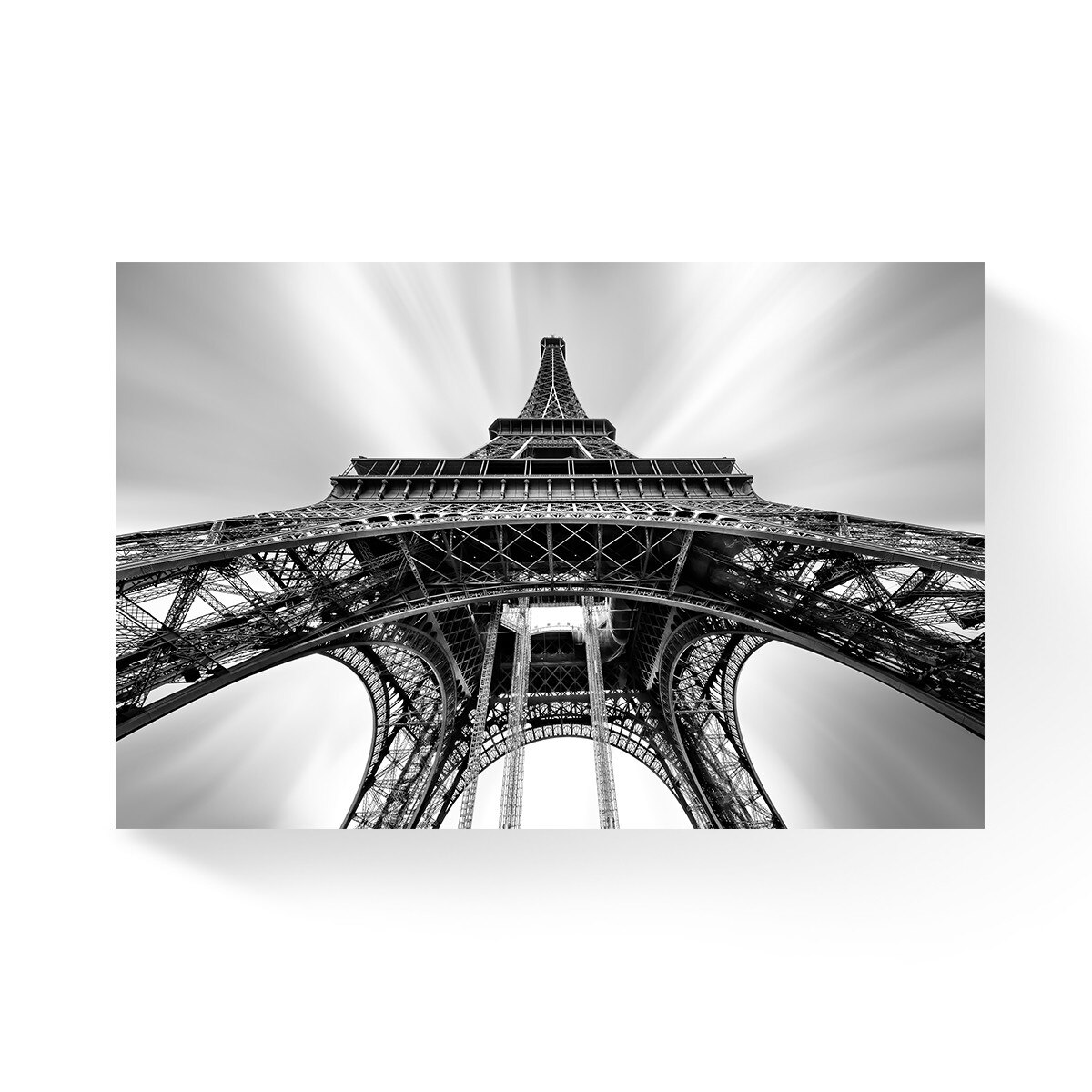 Tablou Canvas - Turnul Eiffel, Franta, Paris, Arhitectura, Alb/Negru, 80 x 120 cm