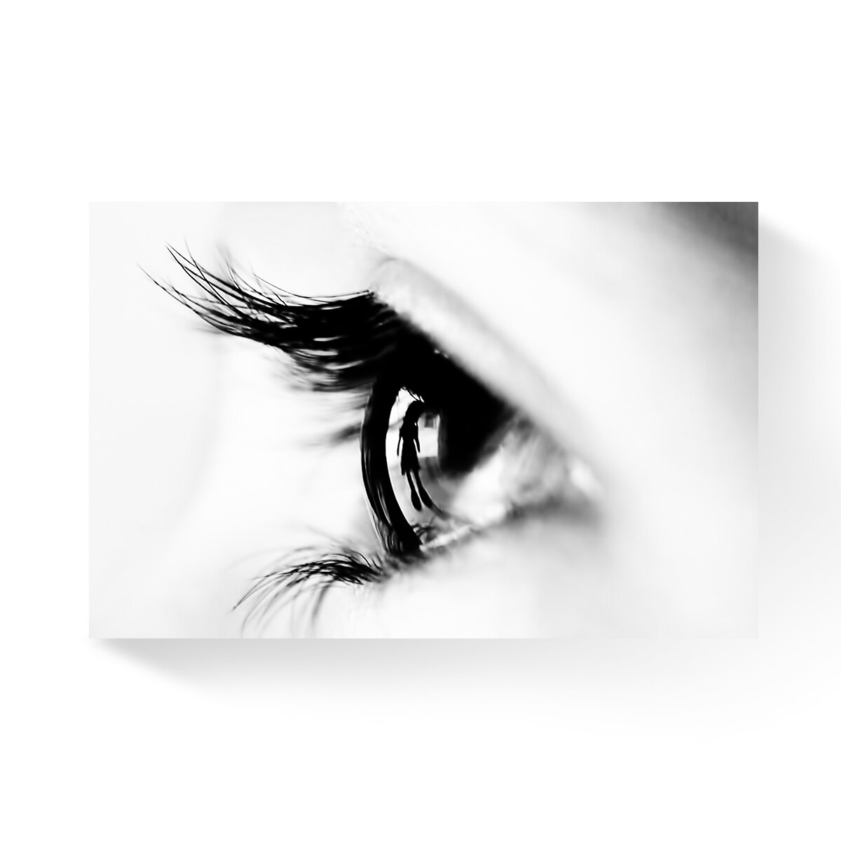 Tablou Canvas - Ochi, Macro, Alb/Negru, 80 x 120 cm