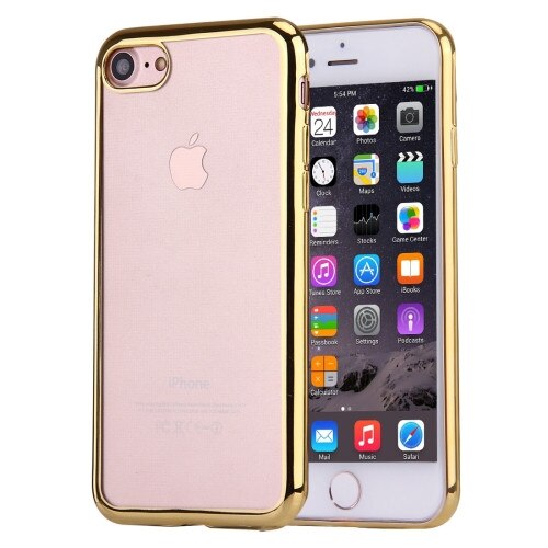Husa protectie PROTECTIVE COVER pentru iPhone 8 PLUS, Auriu-Transparent