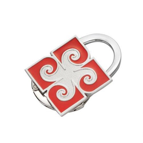 Accesoriu pentru geanta femei Pierre Cardin, PCN025, metal, Argintiu/Rosu