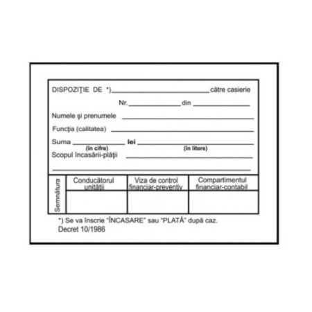 Set De 10 Carnete De Dispozitie Plata Casa Format A6 100 File Carnet Formular Dispozitie Plata Formular Tipizat Emag Ro