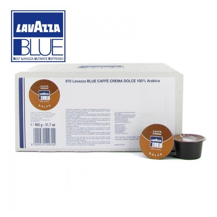 Кутия кафе капсули Lavazza Blue, Crema Lungo / Dolce, 100 броя, 012
