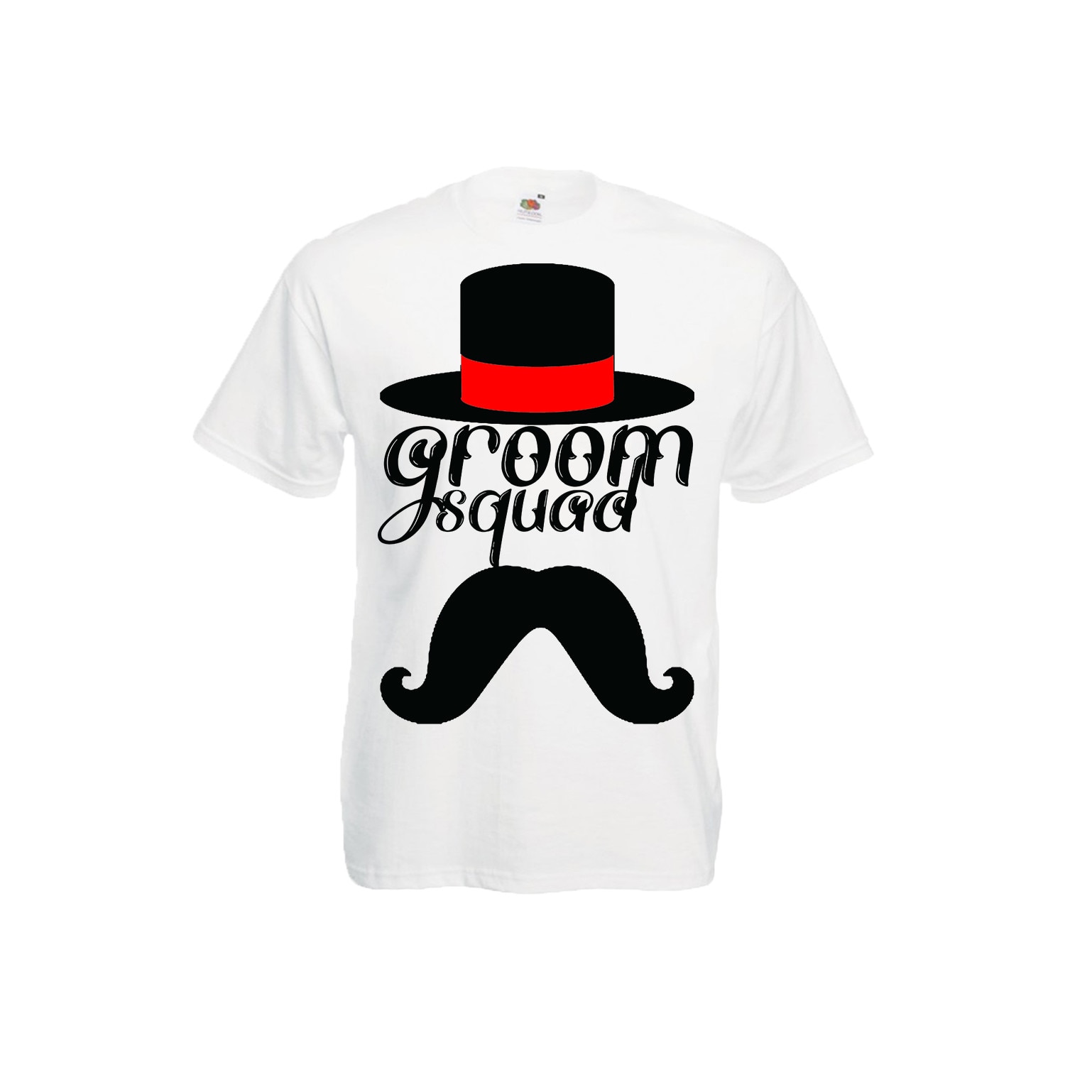 Tricou barbat echipa mirelui alb L