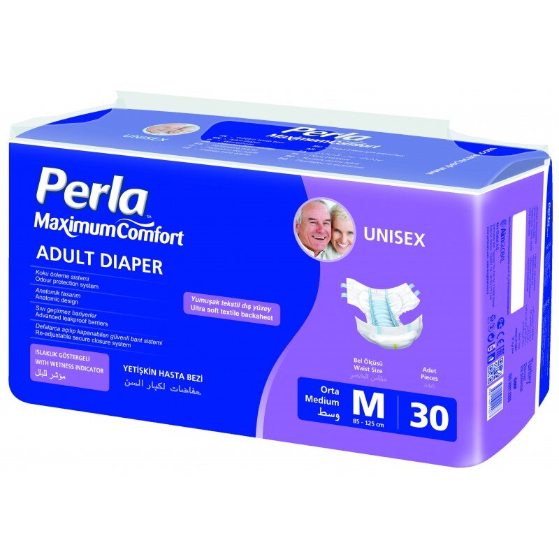 Scutece Pentru Incontinenta Perla Maximum Confort nr. 2 Medium - M 30 buc/set