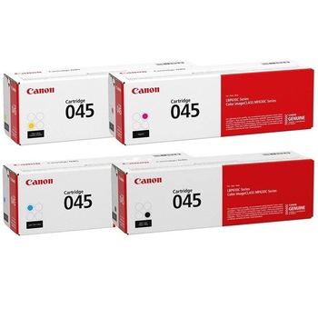 CRG045 Set de 4 Cartuse Toner Originale Canon CRG-045, BK/C/M/Y, pentru imprimante Canon I-Sensys MF 631cn, I-Sensys MF 632cdw, I-Sensys MF 633cdw, I-Sensys MF 634cdw, I-Sensys MF 635cx, I-Sensys MF 636cdw, I-Sensys LBP 611cn, I-Sensys LBP 613cdw CRG045 Set de 4 Cartuse Toner Originale Canon CRG-045, BK/C/M/Y, pentru imprimante Canon I-Sensys MF 631cn, I-Sensys MF 632cdw, I-Sensys MF 633cdw, I-Sensys MF 634cdw, I-Sensys MF 635cx, I-Sensys MF 636cdw, I-Sensys LBP 611cn, I-Sensys LBP 613cdw