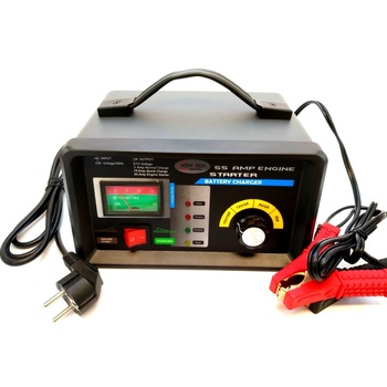 Redresor auto incarcare baterii 12V 10A / 6V 2A cu Robot pornie auto 55A Redresor auto incarcare baterii 12V 10A / 6V 2A cu Robot pornie auto 55A