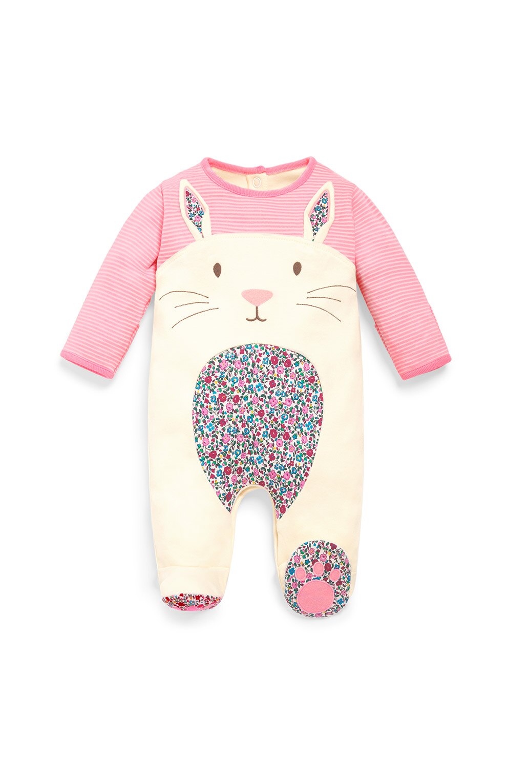 JoJo Maman Bebe, Salopeta cu botosei si model cu iepuri, Multicolor, 86 CM Standard