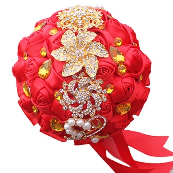 Buchet mireasa, IDo, flori artificiale, matase, rosu, accesorii Buchet mireasa, IDo, flori artificiale, matase, rosu, accesorii