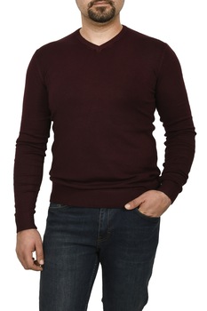 Pulover barbat, TMK Fashion,bordo, Bordo Pulover barbat, TMK Fashion,bordo, Bordo