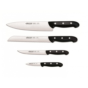 Set Promotie ARCOS Maitre 4 piese: Cutitul Bucatarului 215mm+ Cutit pentru Paine 210mm+ Cutit de Bucatarie 150mm+ Cutit pentru Decojit 80mm Set Promotie ARCOS Maitre 4 piese: Cutitul Bucatarului 215mm+ Cutit pentru Paine 210mm+ Cutit de Bucatarie 150mm+ Cutit pentru Decojit 80mm