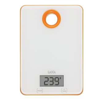 Cantar de bucatarie Laica KS1030, 5 kg, alb/portocaliu Cantar de bucatarie Laica KS1030, 5 kg, alb/portocaliu