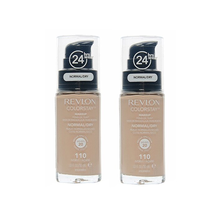 Pachet Revlon 2X Fond de ten Revlon Colorstay pentru ten normal si uscat 110 Ivory, 30 ml