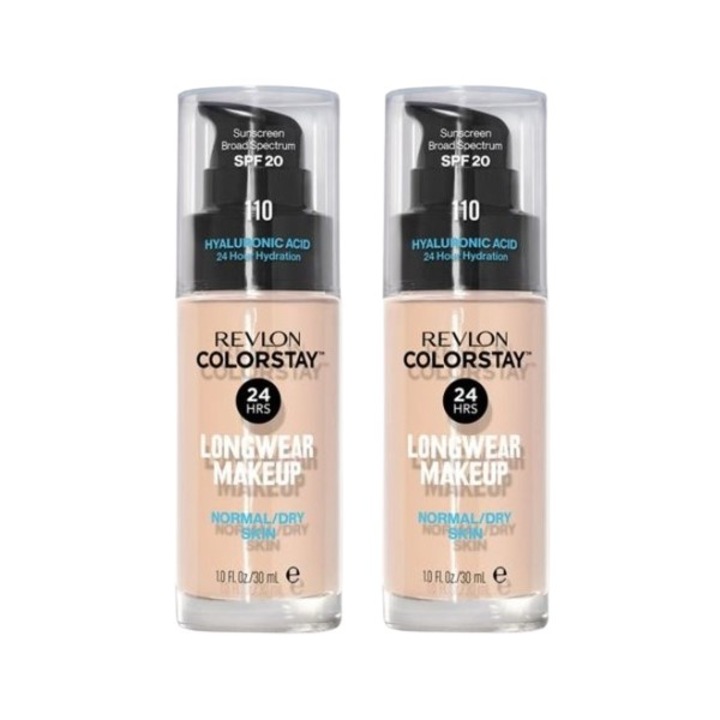 Pachet Revlon 2X Fond de ten Revlon Colorstay pentru ten normal si uscat 110 Ivory, 30 ml