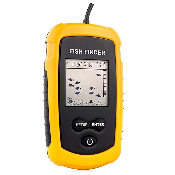 Sonar Fish Finder portabil cu ecran LCD, adancime pana la 100 m
