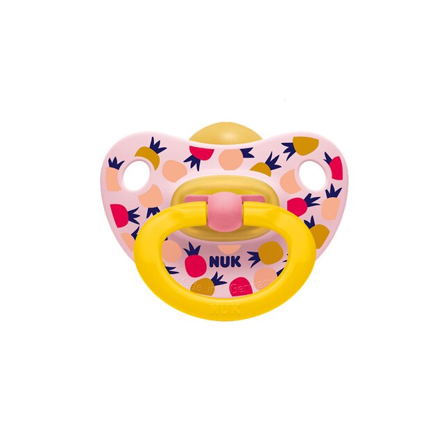 Suzeta ortodontica din latex Nuk Happy Kids 737821-1, Multicolor 18-36 luni