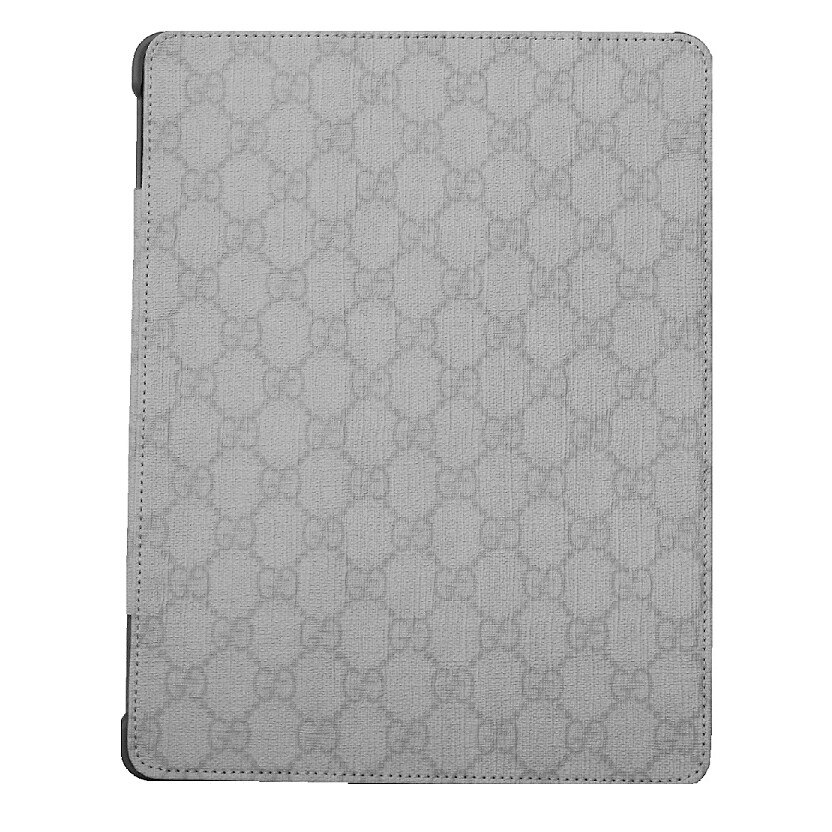 Husa protectie GUCCI STYLE pentru iPad 2 (9.7 Inch), Flip orizontal, Gri
