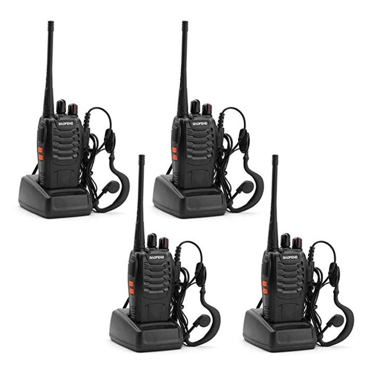 Baofeng BF-888S UHF 400-470MHz 16CH programozható walkie talkie rádióállomás, 4 db