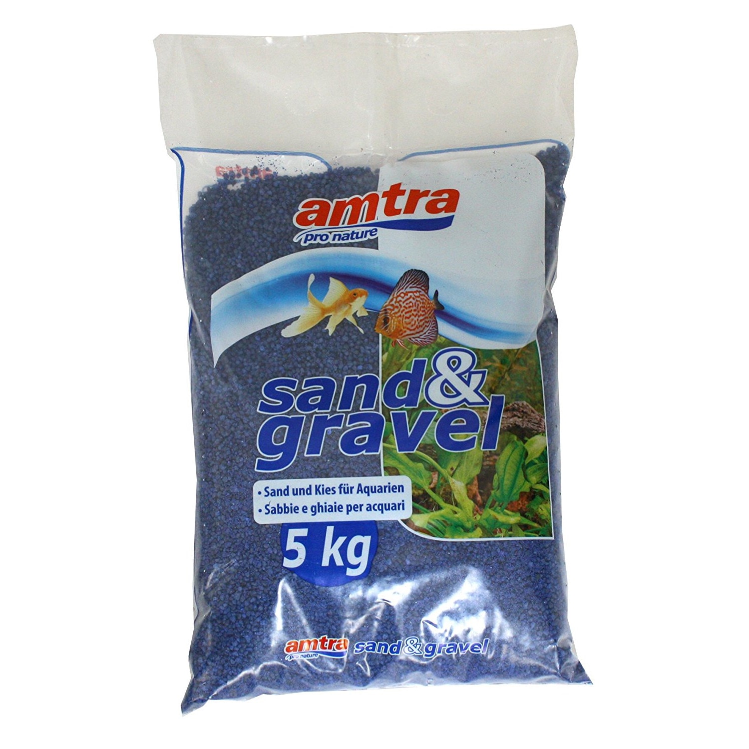 Pietris acvariu color ALBASTRU punga 5 kg. granulatie 3 mm