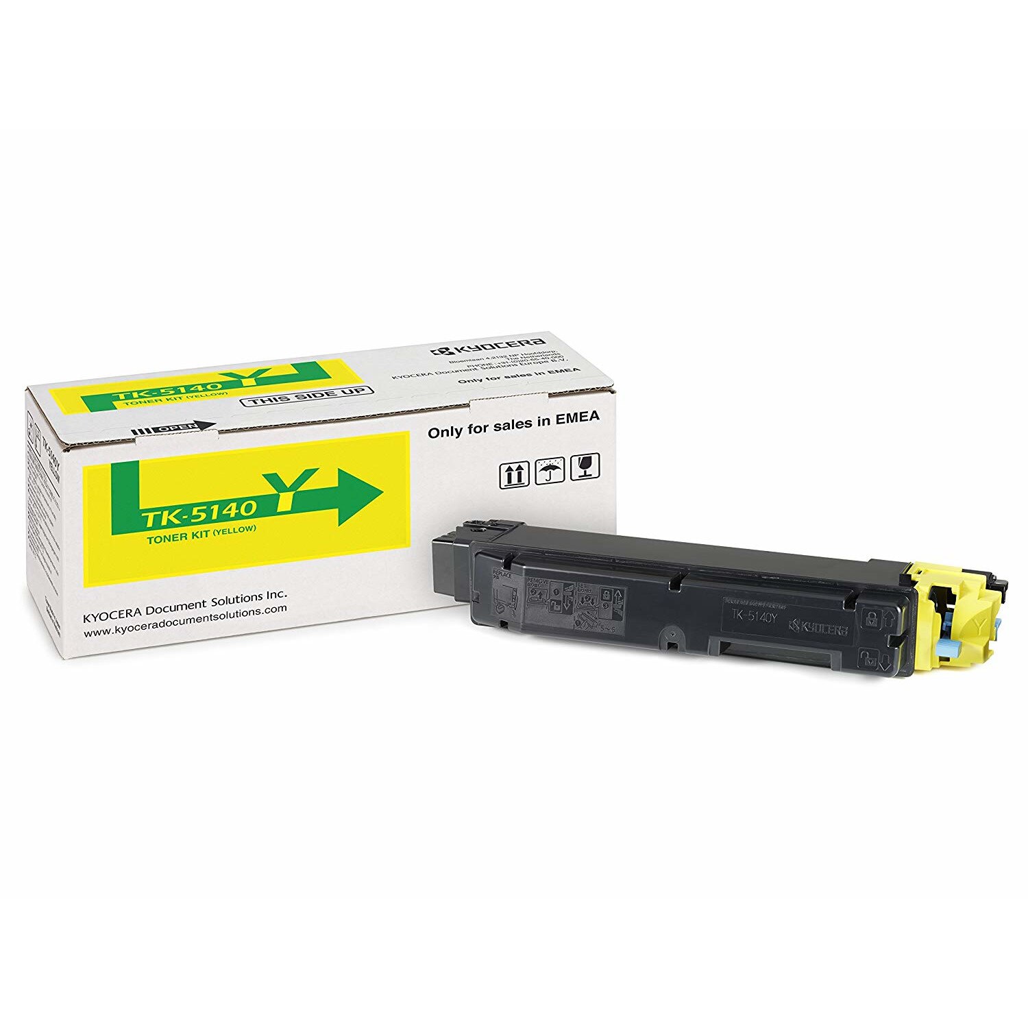 Cartus Toner Original Kyocera TK5140Y, 5000pagini, Yellow, pentru imprimante Kyocera Ecosys P6130CDN, Kyocera Ecosys M6030CDN, Kyocera Ecosys M6530CDN