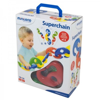 Joc Superchain 16 piese Miniland Joc Superchain 16 piese Miniland