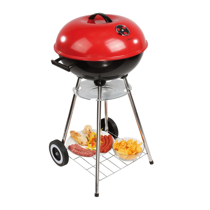 Faszén grill BE NOMAD DOC172R, Ø 41 cm, fedél, többszínű