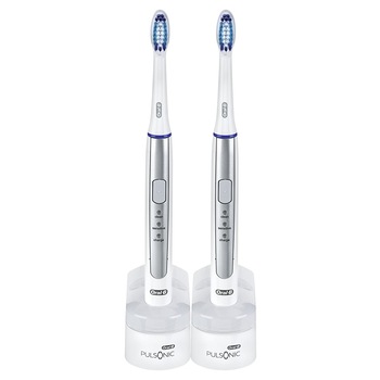 Set periuta de dinti electrica Oral-B Pulsonic Slim Duopack, 2 bucati / set Set periuta de dinti electrica Oral-B Pulsonic Slim Duopack, 2 bucati / set