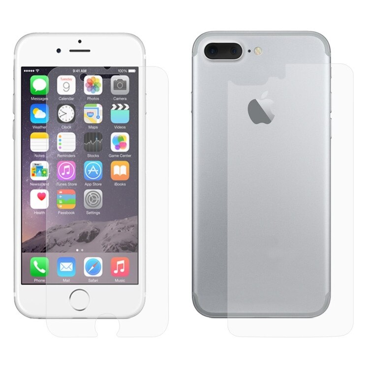 Folie ENKAY de protectie fata + spate, PET, pentru iPhone 8 Plus & iPhone 7 Plus, transparent