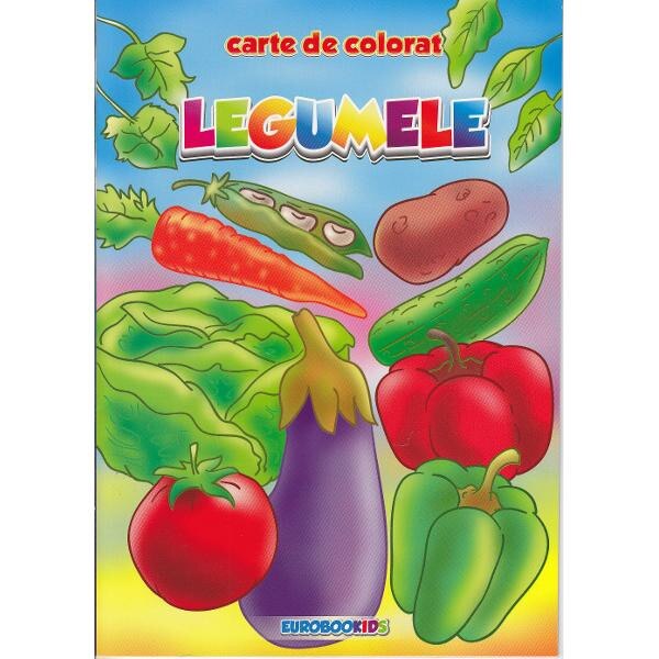 Legumele - Carte de colorat