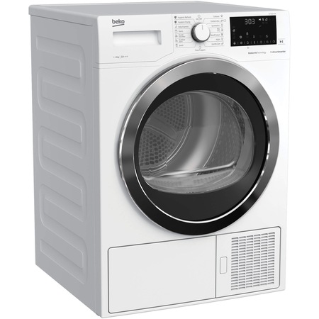 Uscator de rufe Beko DPY8506GXB1, Pompa de caldura, 8 kg, 15 programe, Clasa A+++, OptiSense, Alb