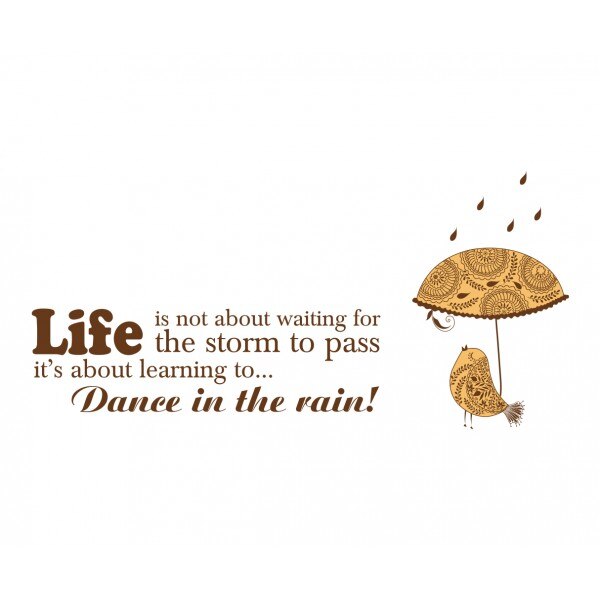 Sticker decorativ Dance in the rain, 70 x 140 cm
