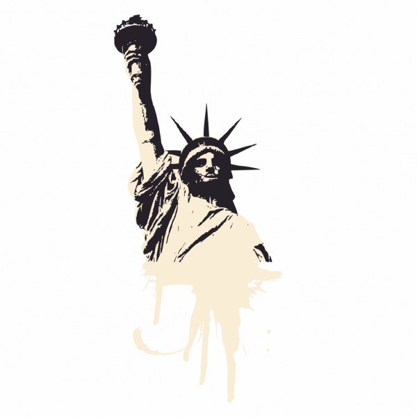 Sticker decorativ Statuia Libertatii, 130 x 63 cm