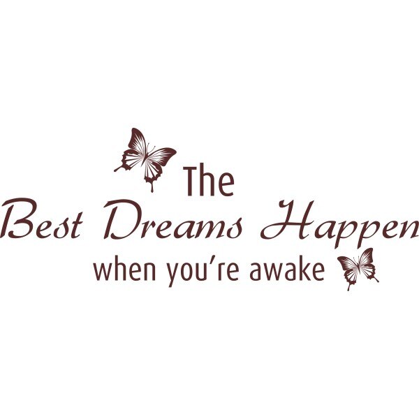 Sticker decorativ Butterfly dreams, 104 x 40 cm, maro inchis