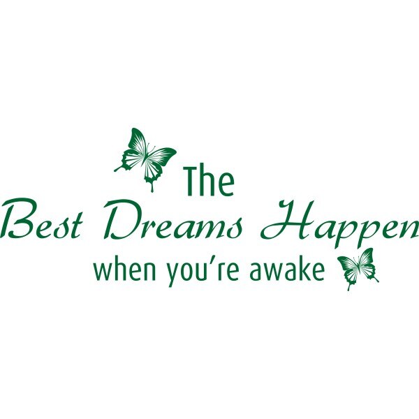 Sticker decorativ Butterfly dreams, 104 x 40 cm, verde