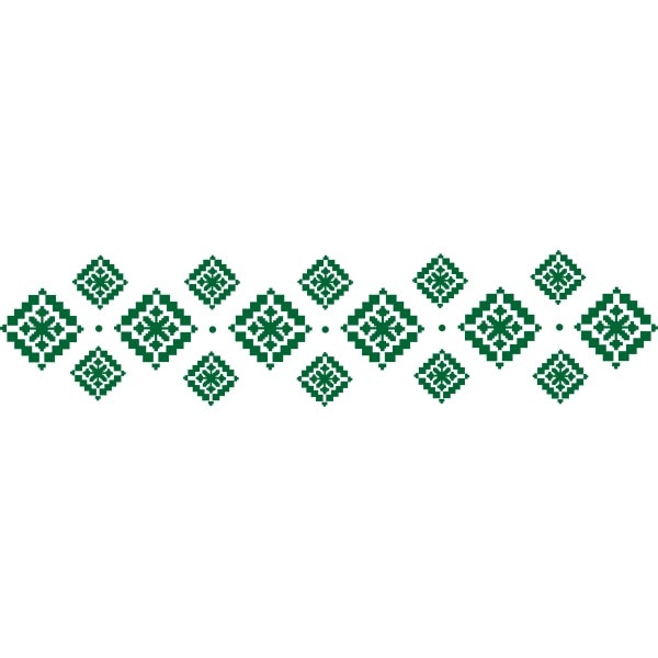 Sticker decorativ Traditii romanesti, 96 x 23 cm, verde