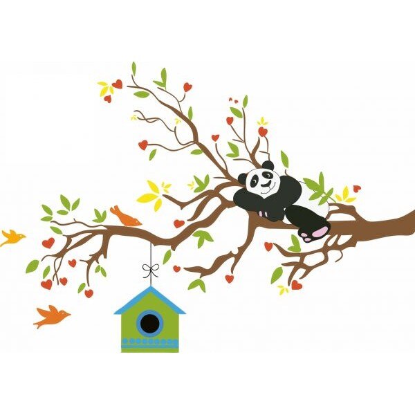 Sticker decorativ Panda, 130 x 84cm