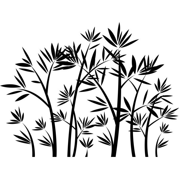 Sticker decorativ Natural, 106 x 80 cm, negru