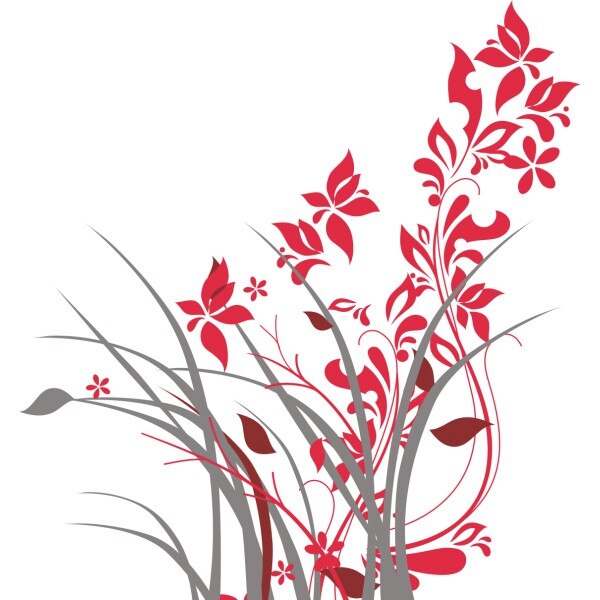 Sticker decorativ Floral Dream, 113 x 120 cm