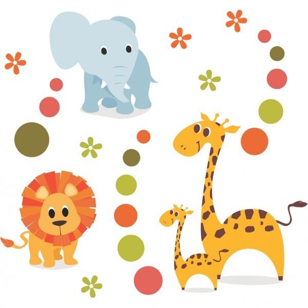 Sticker decorativ Mica Jungla, 120 x 73 cm