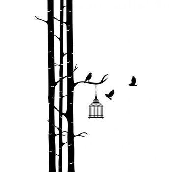 Sticker decorativ Forest, 170 x 102 cm , negru Sticker decorativ Forest, 170 x 102 cm , negru