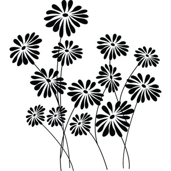 Sticker decorativ Pure Flowers, 120 x 81 cm, negru Sticker decorativ Pure Flowers, 120 x 81 cm, negru