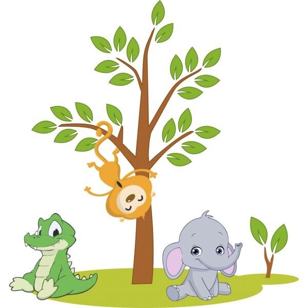 Sticker decorativ Micii Poznasi, 100 x 94 cm