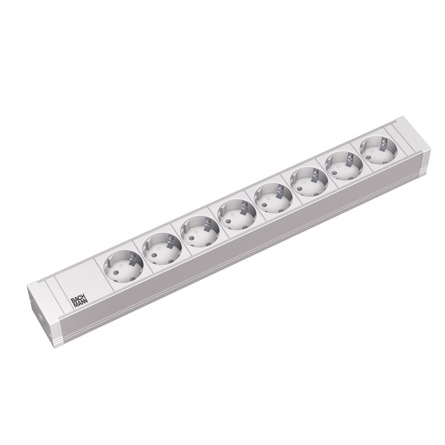 PDU Bachmann, 8 prize Schuko, cordon 2m, RAL 7035, PVC