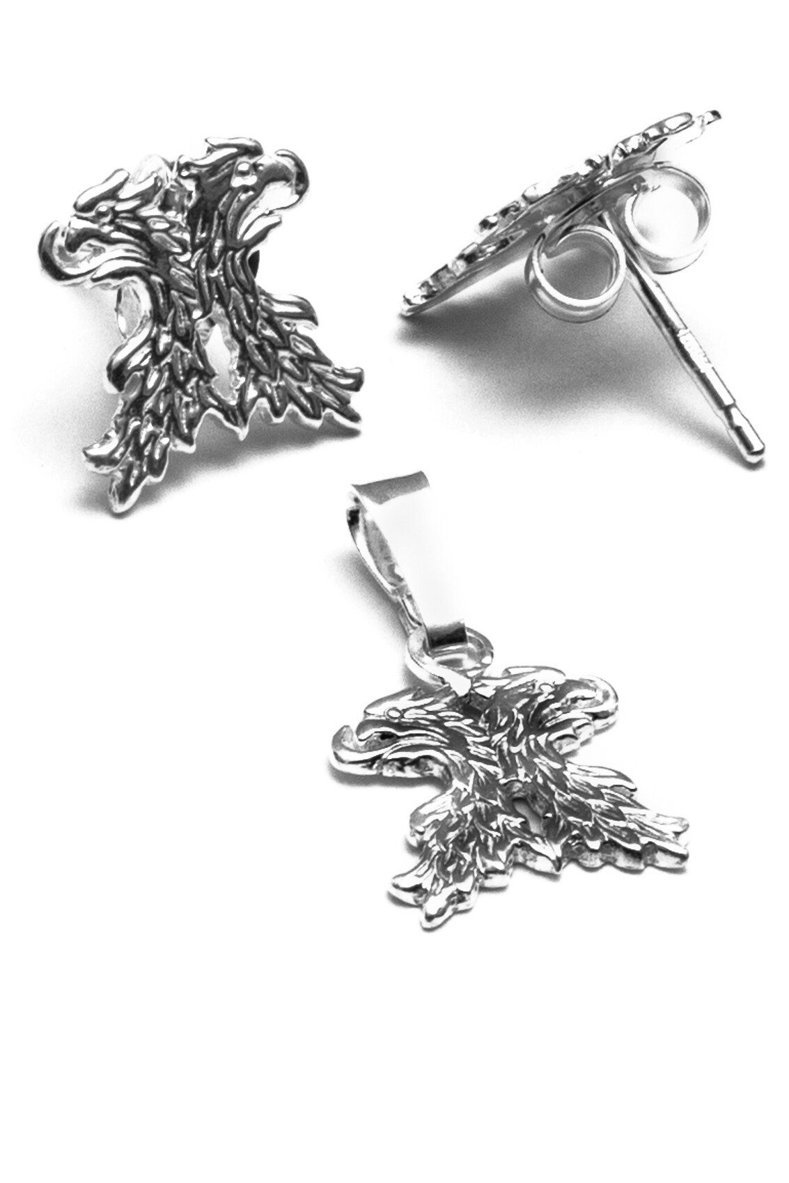 Set din argint 925, Eurosilver, fara pietre, alb