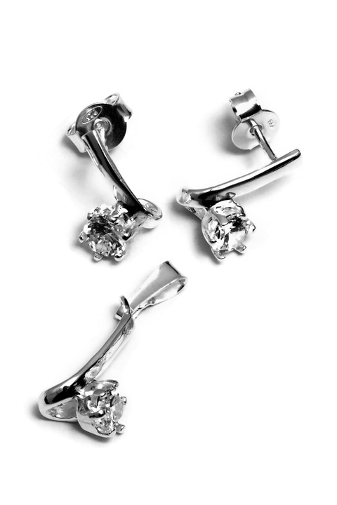 Set din argint 925,Eurosilver,cu zirconiu,alb