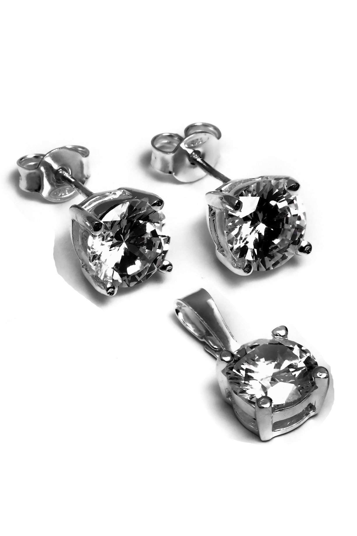 Set din argint 925, Eurosilver, cu zirconiu , alb
