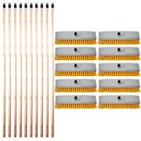 pachet - 10 x perie de covor cu filet gri matura pentru covoare 226cm  10 x coada din lemn cu filet pentru matura si mop 120cm imagen 3_0_
0