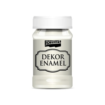 Vopsea decor email Pentart - alb murdar, 100 ml Vopsea decor email Pentart - alb murdar, 100 ml
