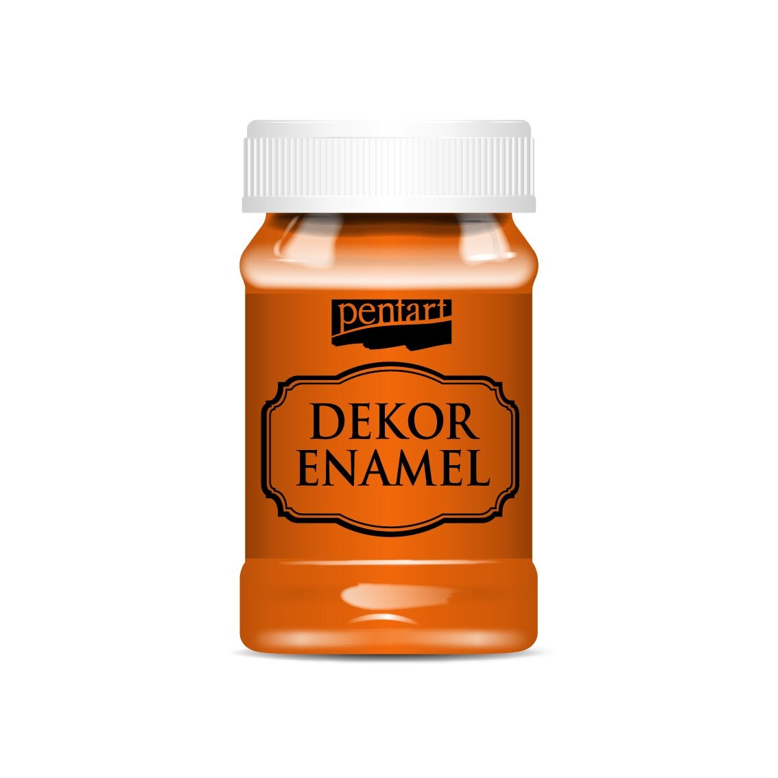 Vopsea decor email Pentart - portocaliu, 100 ml