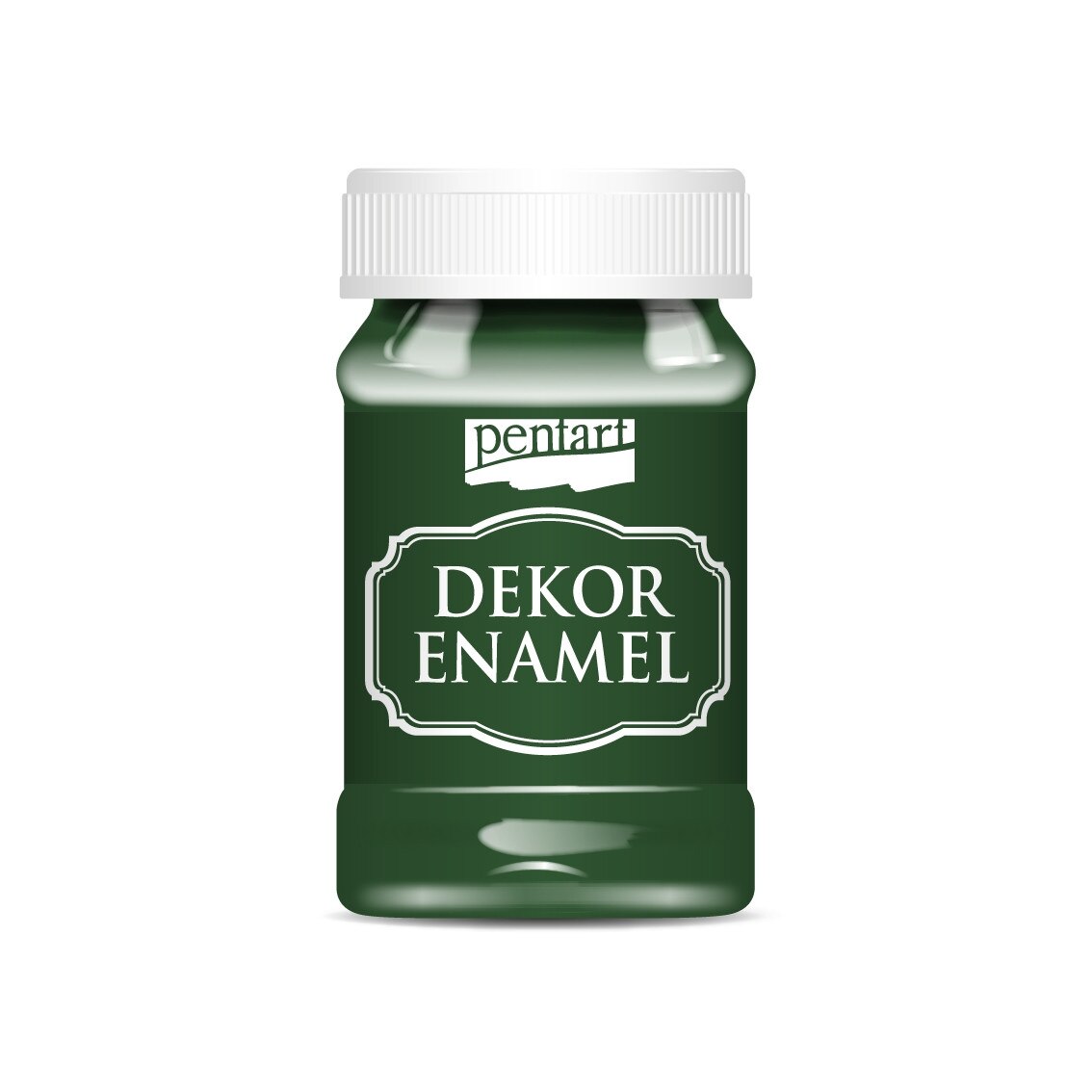 Vopsea decor email Pentart - verde, 100 ml